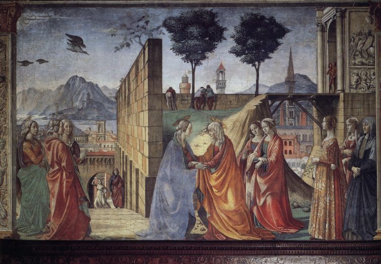 Domenico Ghirlandaio, Visitation, Tornabuoni Chapel