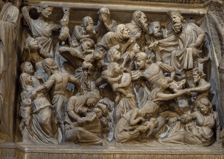 Giovanni Pisano, Slaughter of the Innocents, 1301, Pulpit, Sant'Andrea